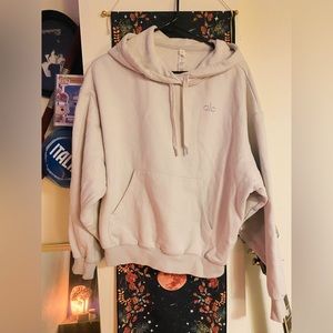 Alo Yoga Accolade Hoodie in Bone, Size Small